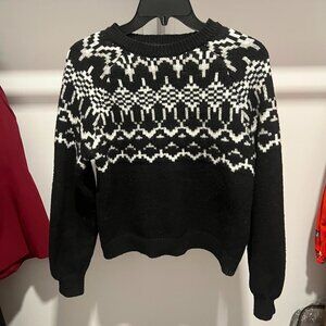 And Now This Black White Sweater S